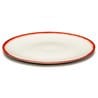 Ann Demeulemeester Home Plates 14 centimeter / Off-white & red / Porcelain Ann Demeulemeester for Serax 14 cm plate (set of two)