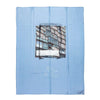 scarf Barbara Bologna Scarf Sky Blue Graphic Light Steel Blue