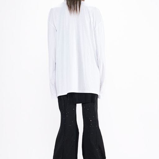 T-Shirt Barbara Bologna P Basic T-Shirt White Graphic Cotton White Smoke