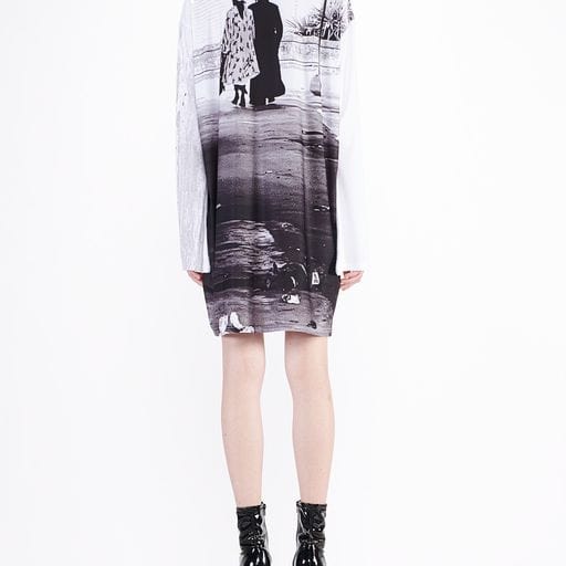 Women's T-shirts Barbara Bologna PTINT T-Shirt/dress White Oversized Graphic White Smoke