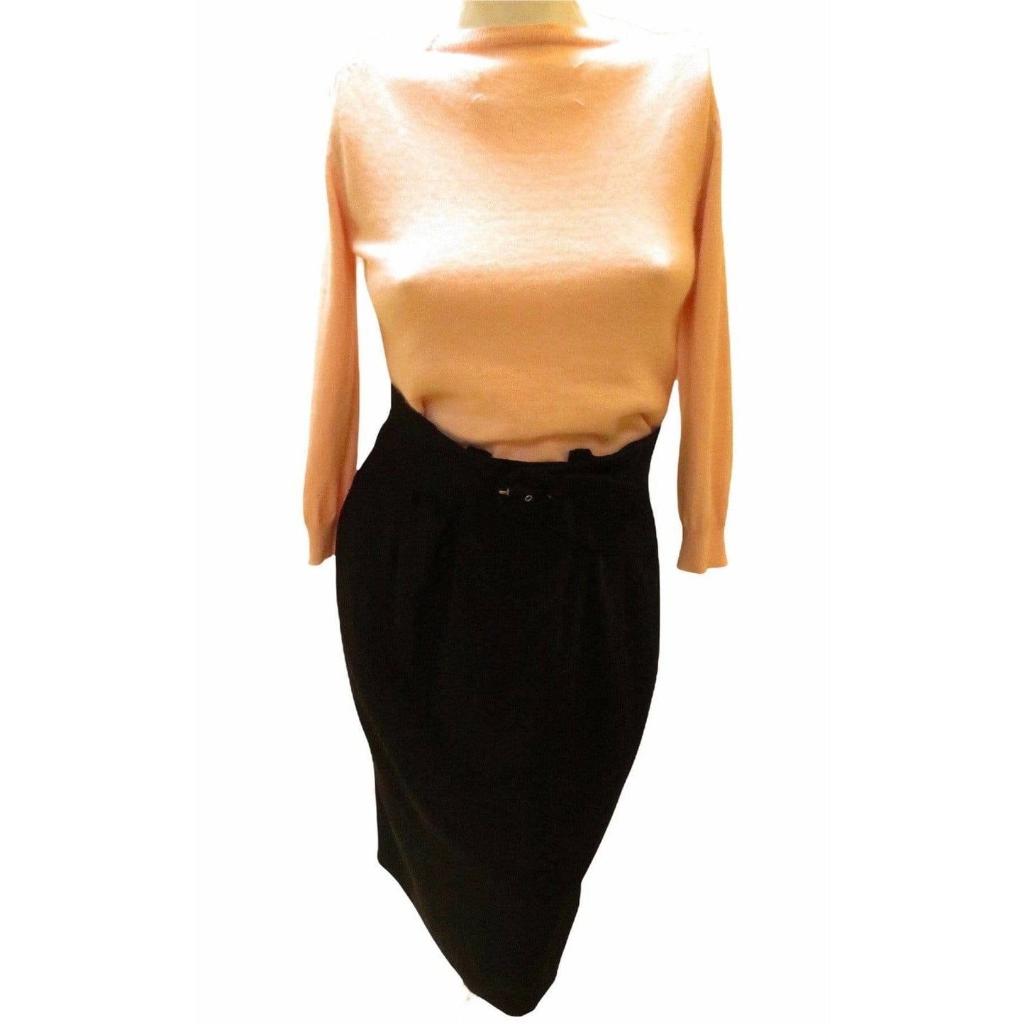 Knee-Length Skirts Chantal Thomass High-waisted Belted Pencil Skirt Sandy Brown