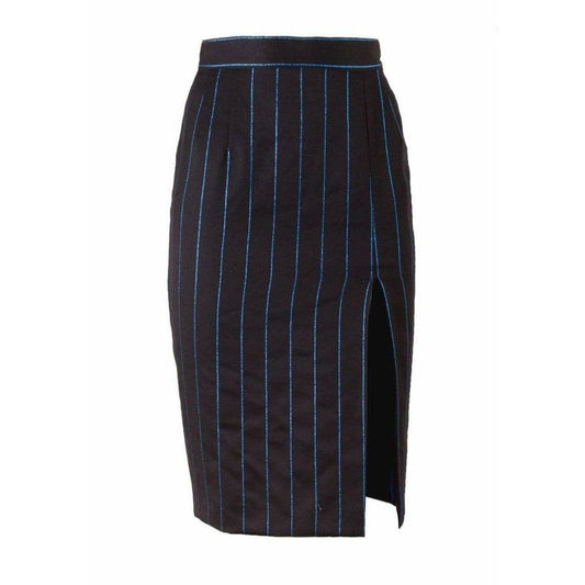 Skirts Chantal Thomass Black Pinstripe Pencil Skirt Dark Slate Gray