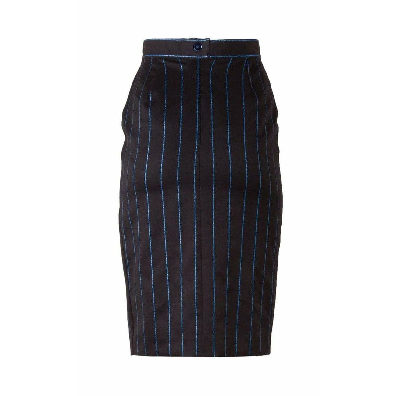 Skirts Chantal Thomass Black Pinstripe Pencil Skirt Dark Slate Gray