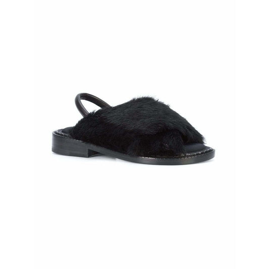 Shoes Clergerie Fur Sandals White Smoke