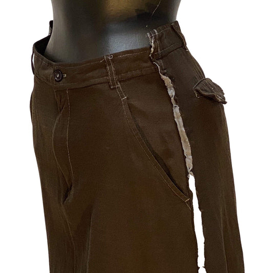 Skirts Comme des Garçons Wool Skirt - Chocolate Brown Midi Dark Slate Gray