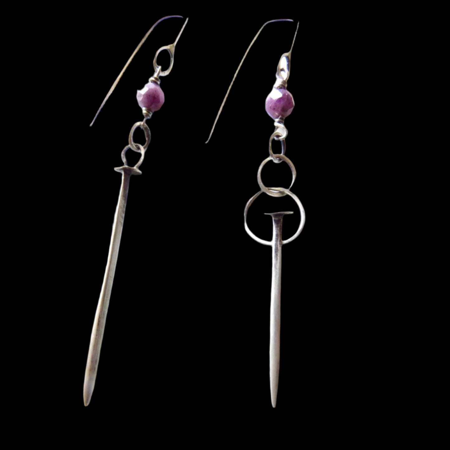 Earrings Tough as Nails Earring White Smoke