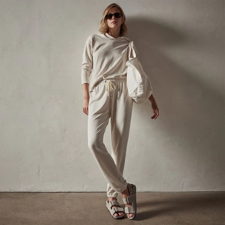 Pants James Perse French Terry Sweat Pant - Supima Cotton Classic Fit Light Slate Gray