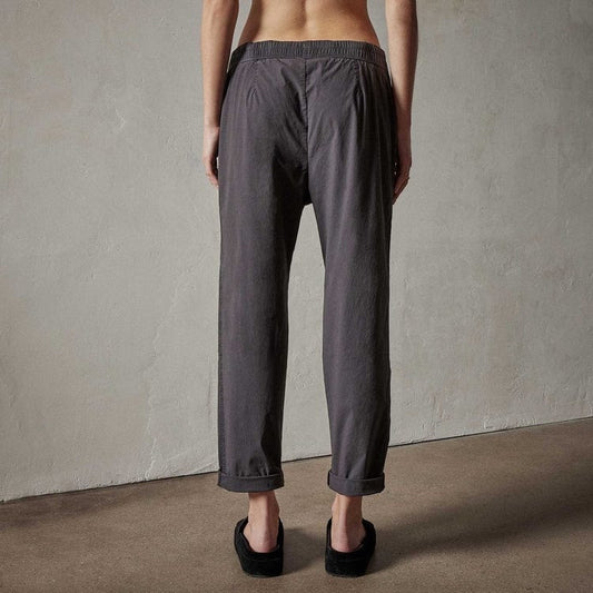 Pants James Perse Patched Pull On Pant - Cotton Blend Twill Dark Gray