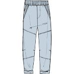 Pants James Perse Patched Pull On Pant - Cotton Blend Twill Light Gray