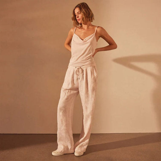 James Perse Pants James Perse Wide Leg Relaxed Linen Pant