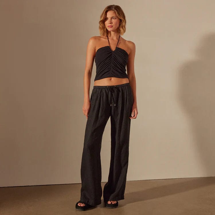 Pants James Perse Wide Leg Relaxed Linen Pant Dim Gray