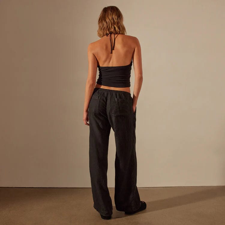 Pants James Perse Wide Leg Relaxed Linen Pant Rosy Brown
