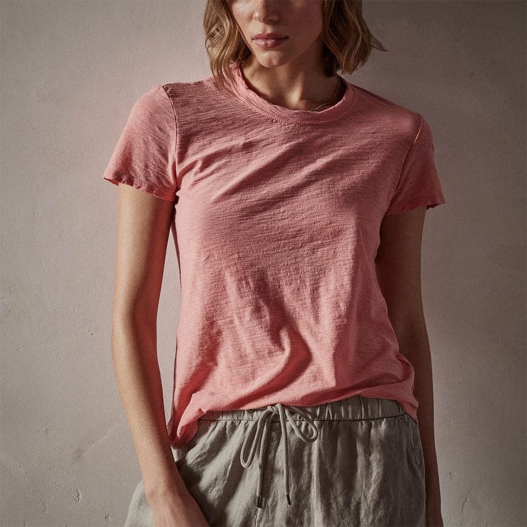 Women's T-shirts James Perse Sheer Slub Crew Neck Tee Dim Gray