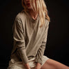 Shirts & Tops James Perse Boxy Long Sleeve Tee - Cropped Jersey Top Rosy Brown