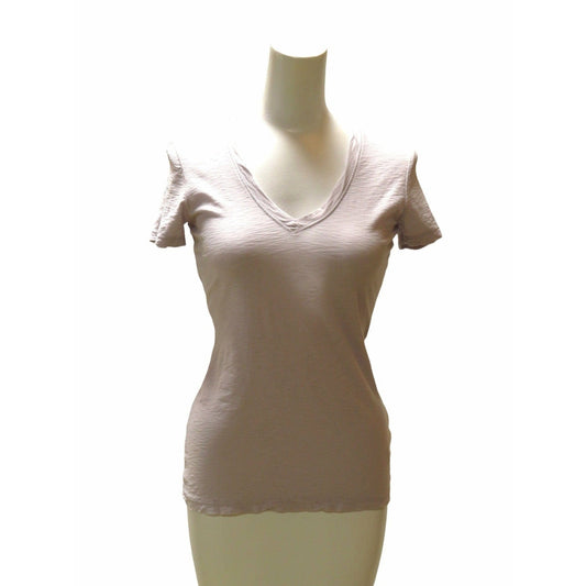 Shirts & Tops James Perse Casual V-Neck Tee - Cotton Slub Top Dim Gray