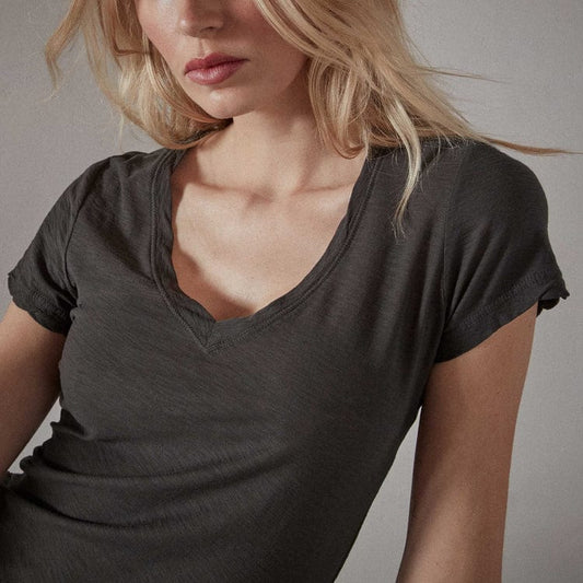 Shirts & Tops James Perse Casual V-Neck Tee - Everyday Cotton Basic Dark Slate Gray