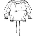 Shirts & Tops James Perse Linen Gathered Blouse Light Gray