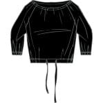 Shirts & Tops James Perse Linen Gathered Blouse Light Gray