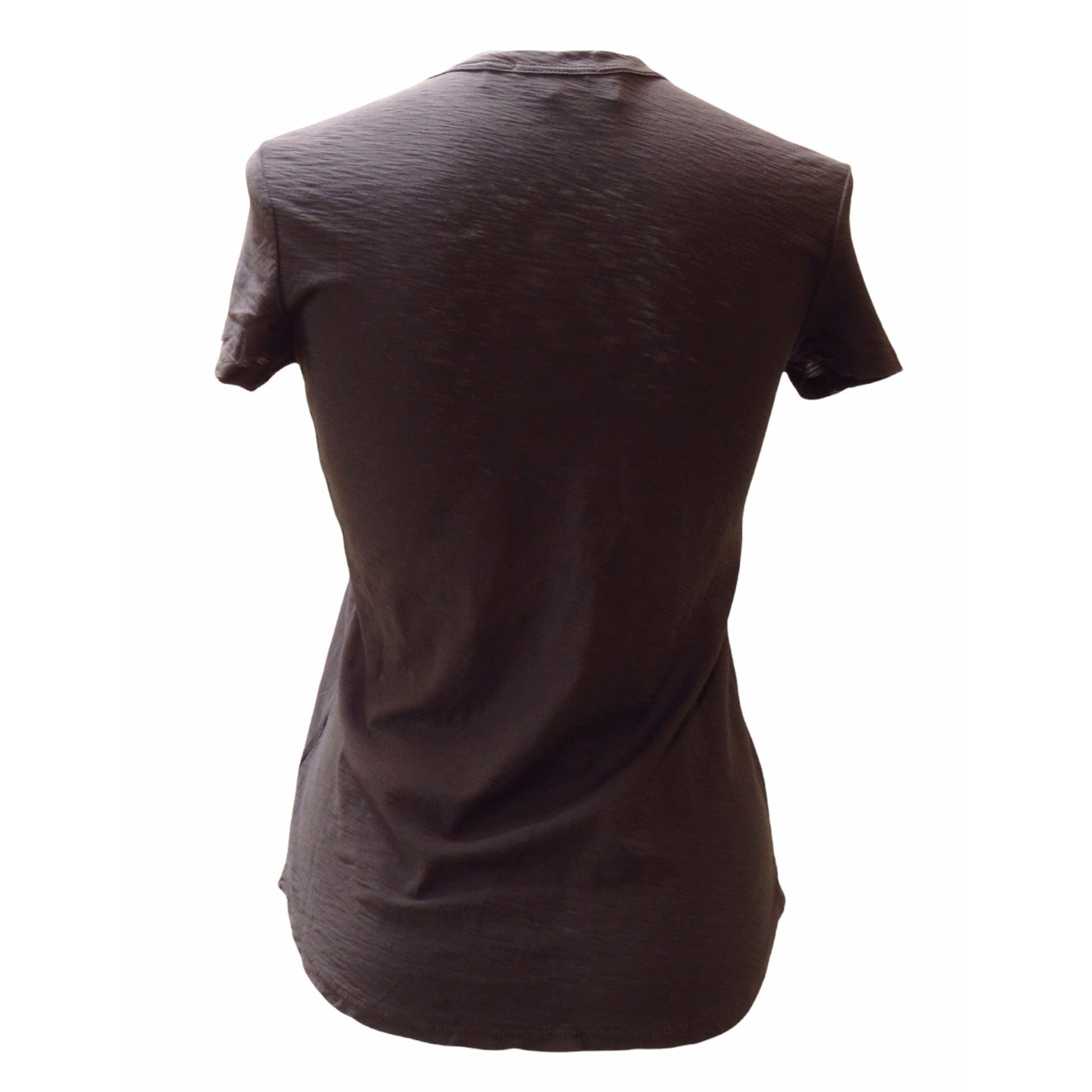 Shirts & Tops James Perse Sheer Slub Crew Neck Tee - Textured Semi-Sheer Top Black