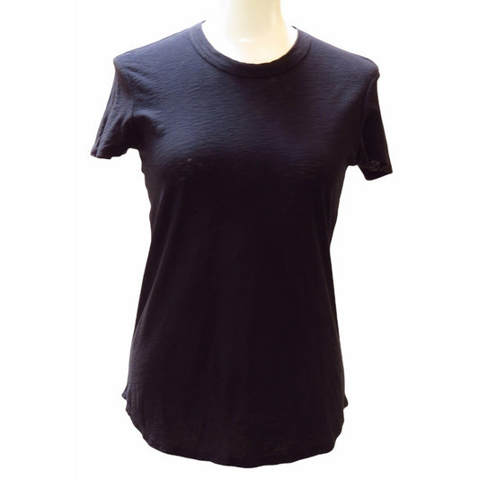 Shirts & Tops James Perse Sheer Slub Crew Neck Tee - Lightweight Cotton Top Black