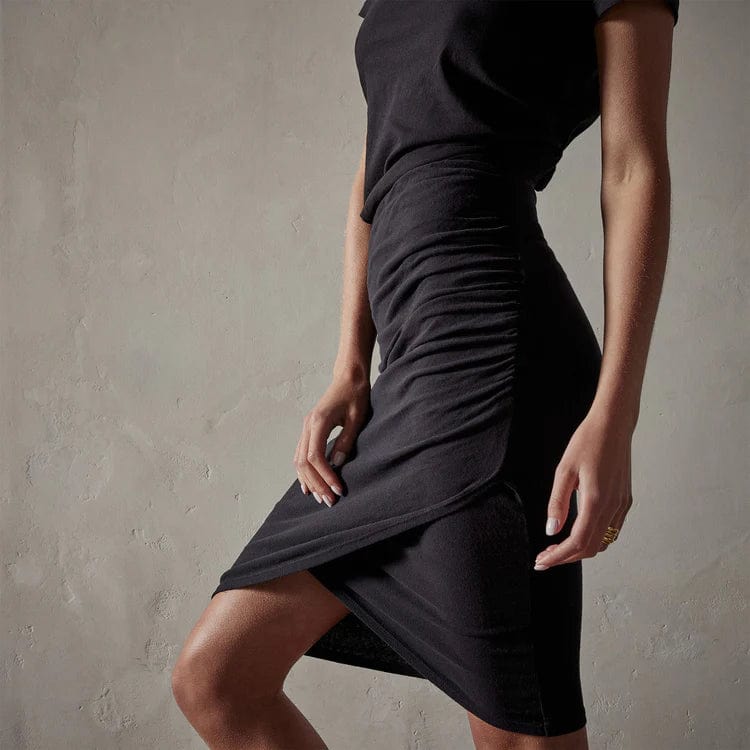 James Perse Skirt James Perse Recycled Cotton Cross Front Skirt