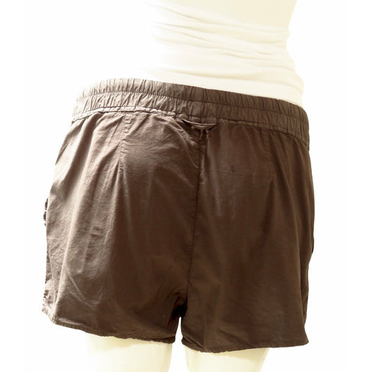 Womens Pants James Perse Crinkled Poplin Trouser Short - Lightweight Summer Shorts Antique White