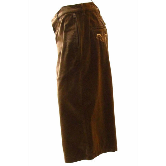 Pants Jean Paul Gaultier Short Brown Velvet Pant Black