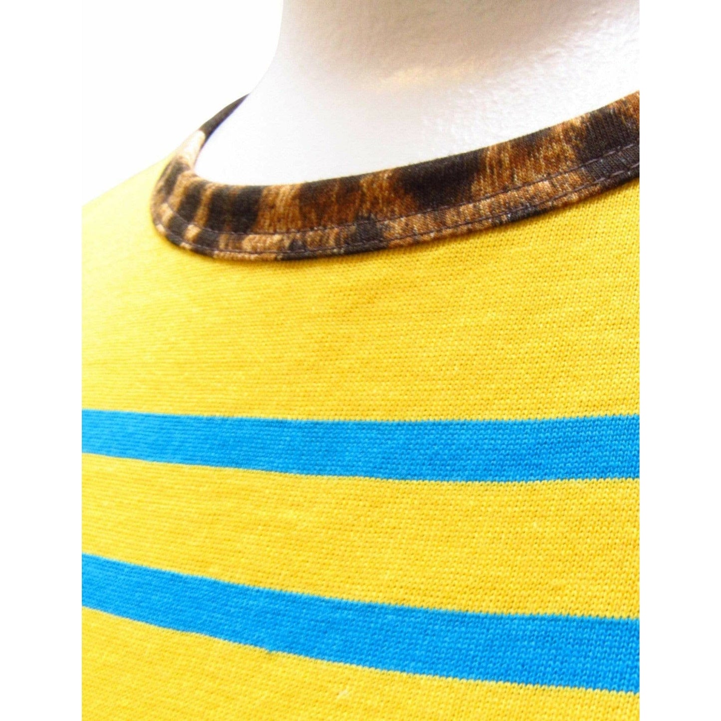 Shirts & Tops Jean Paul Gaultier Yellow Striped Tee Steel Blue