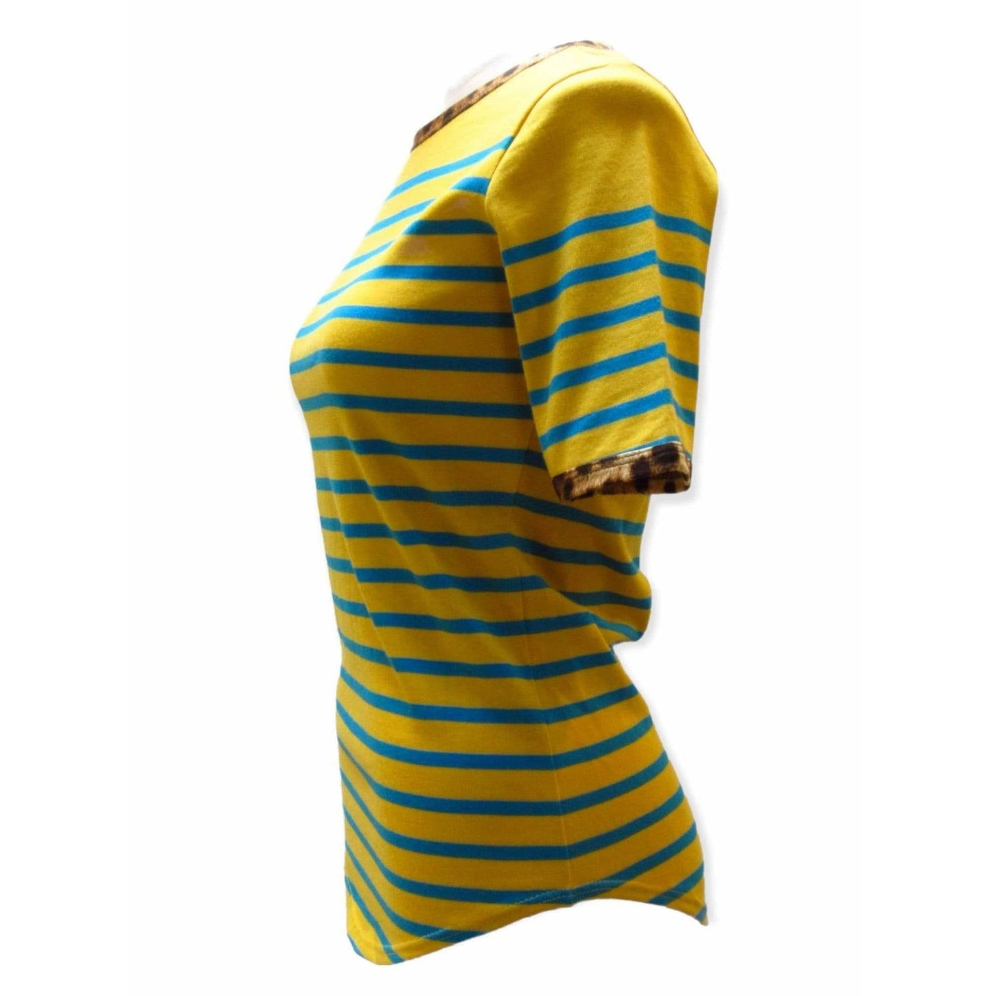 Shirts & Tops Jean Paul Gaultier Yellow Striped Tee Saddle Brown