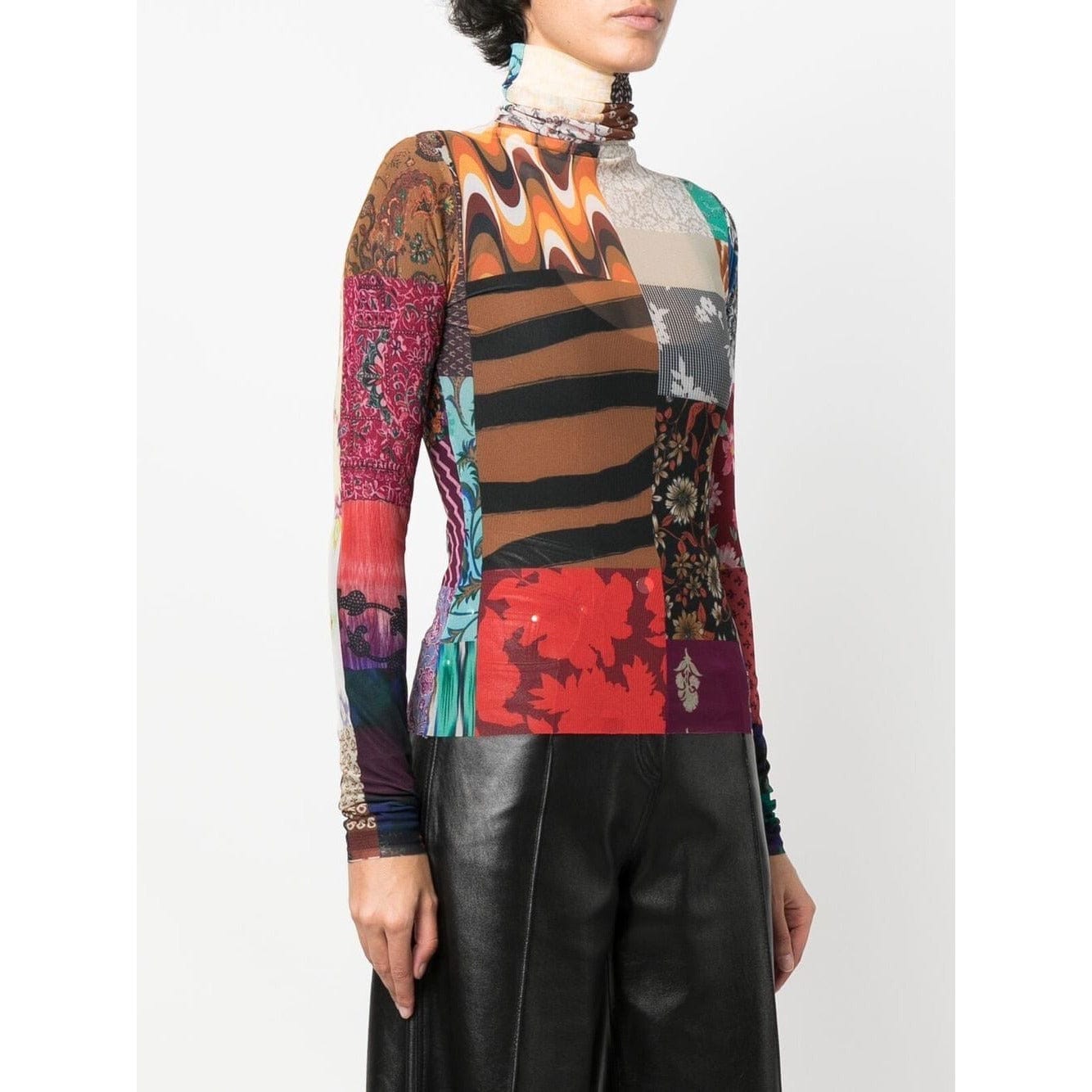 Shirts & Tops MA Turtleneck Mesh Top Lavender