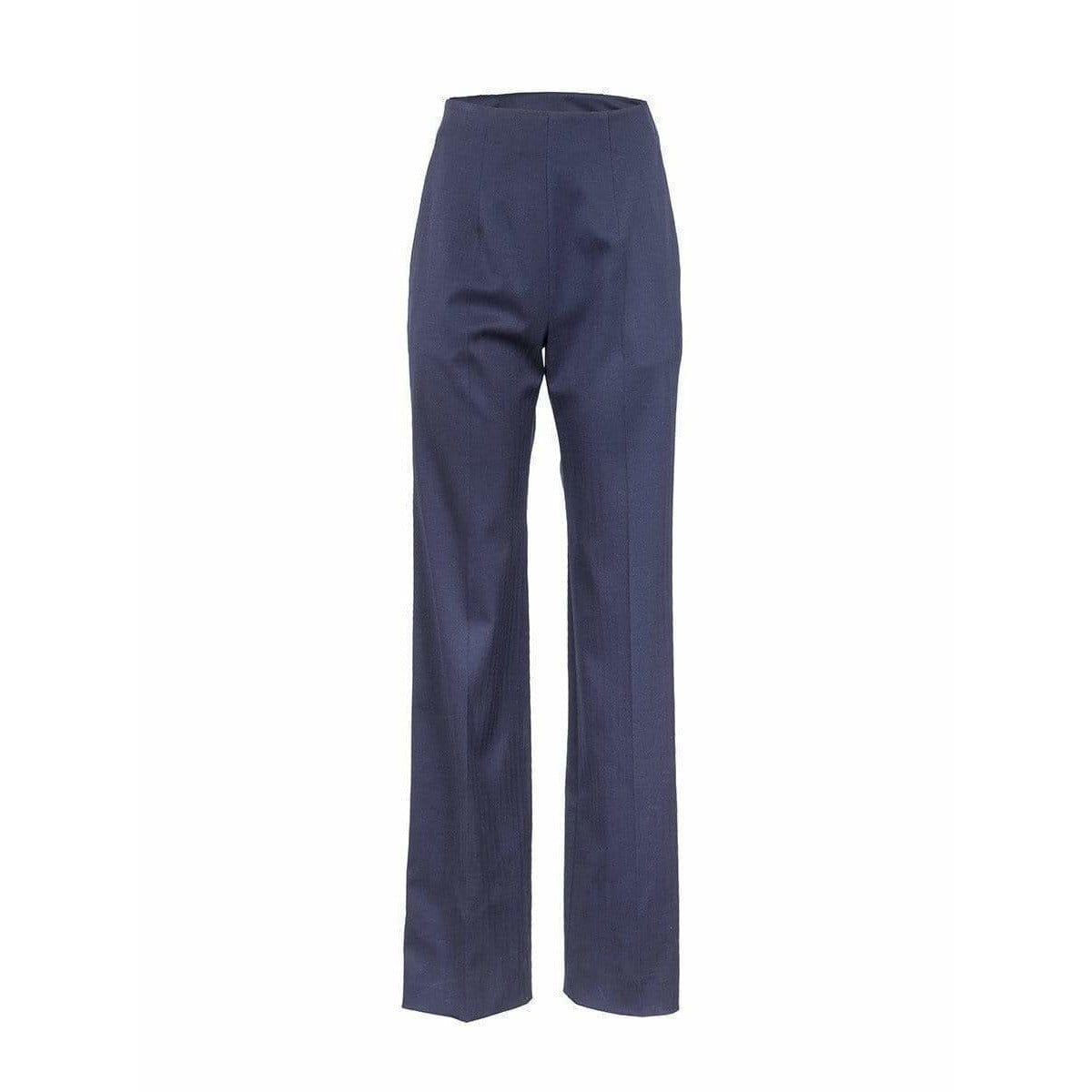 Pants Maison Martin Margiela High Waisted Pants - Gabardine Straight Leg Indigo Dark Slate Gray