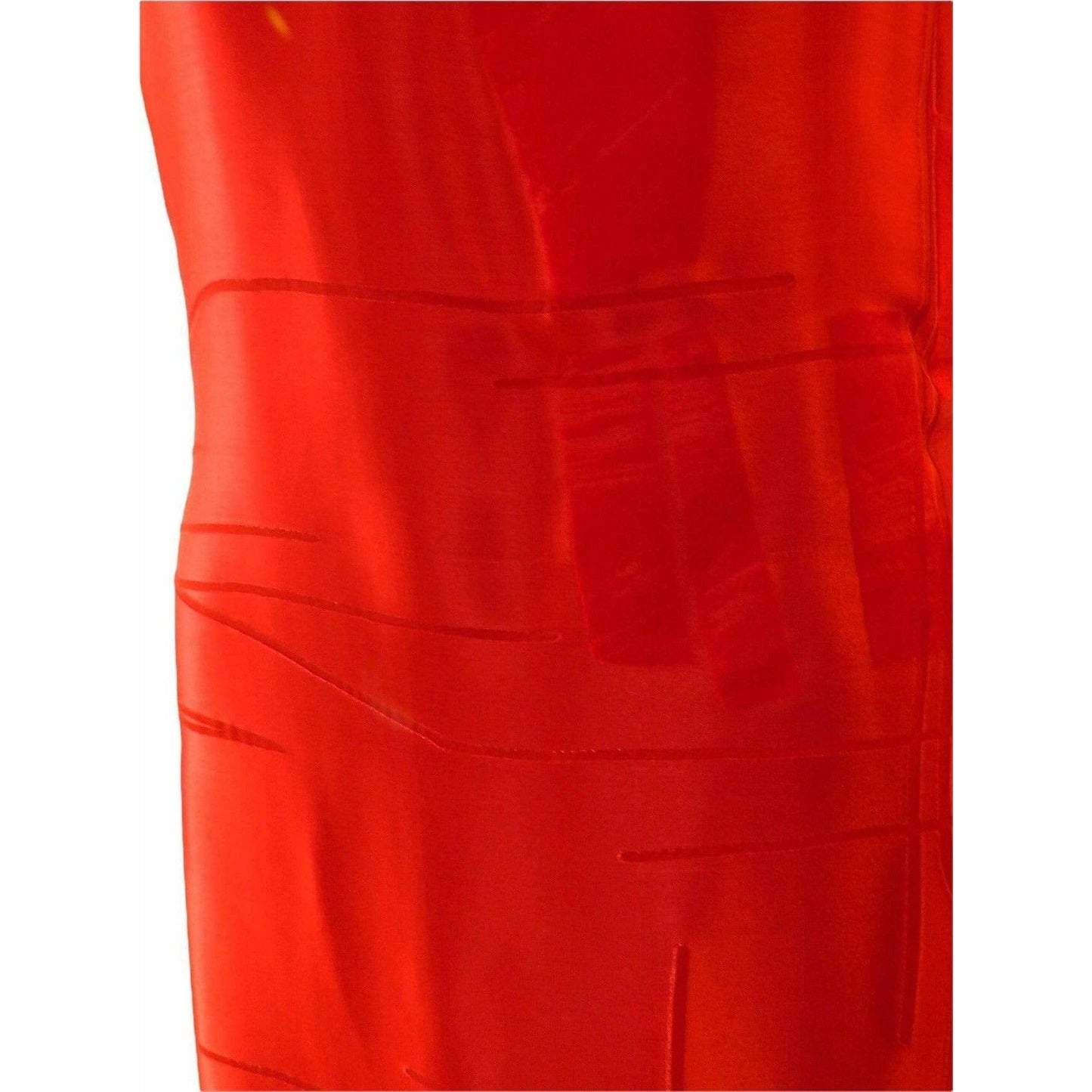 Dresses Martine Sitbon Red Silk and Velvet Dress Firebrick