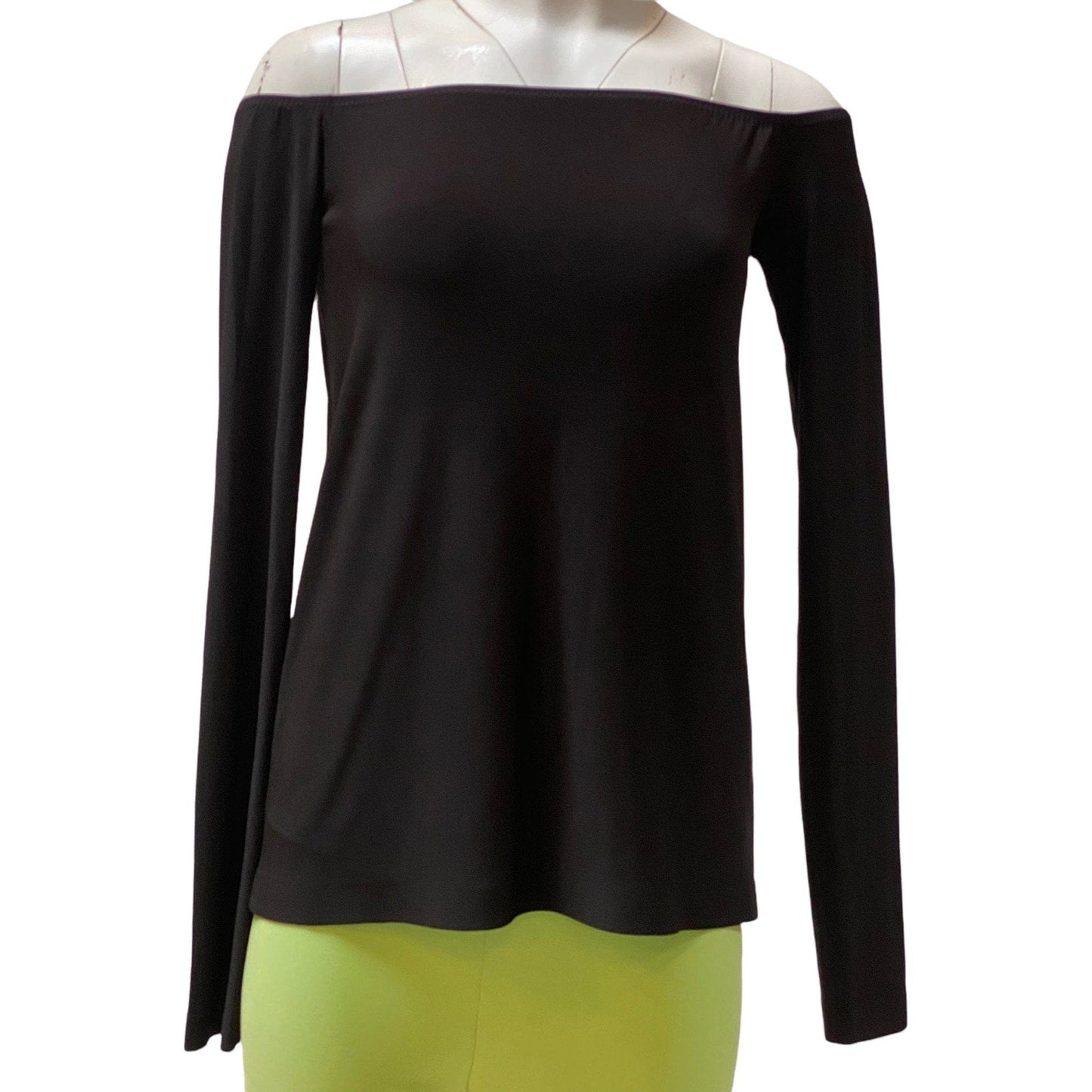 Shirts & Tops Norma Kamali Long Sleeve Off Shoulder Top Black