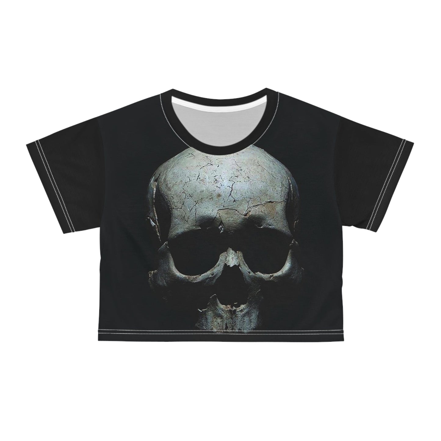Printify All Over Prints White stitching / S AOP Crop Tee