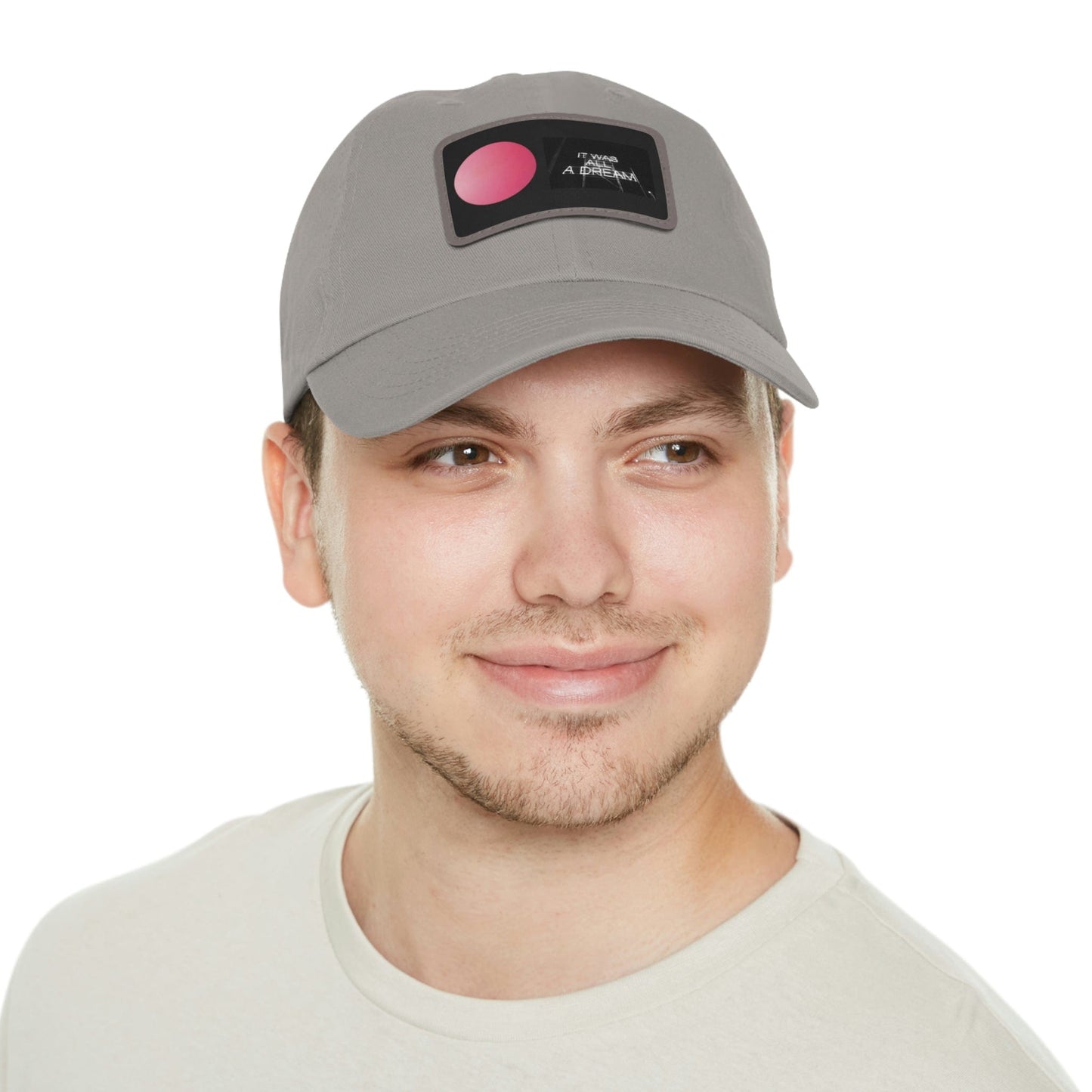 Printify Hats Dad Hat with Leather Patch (Rectangle)