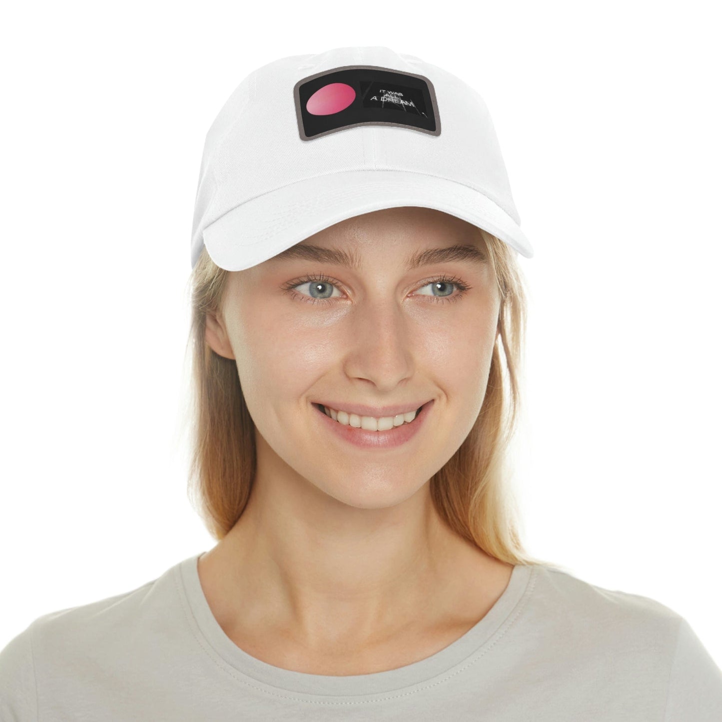 Printify Hats Dad Hat with Leather Patch (Rectangle)
