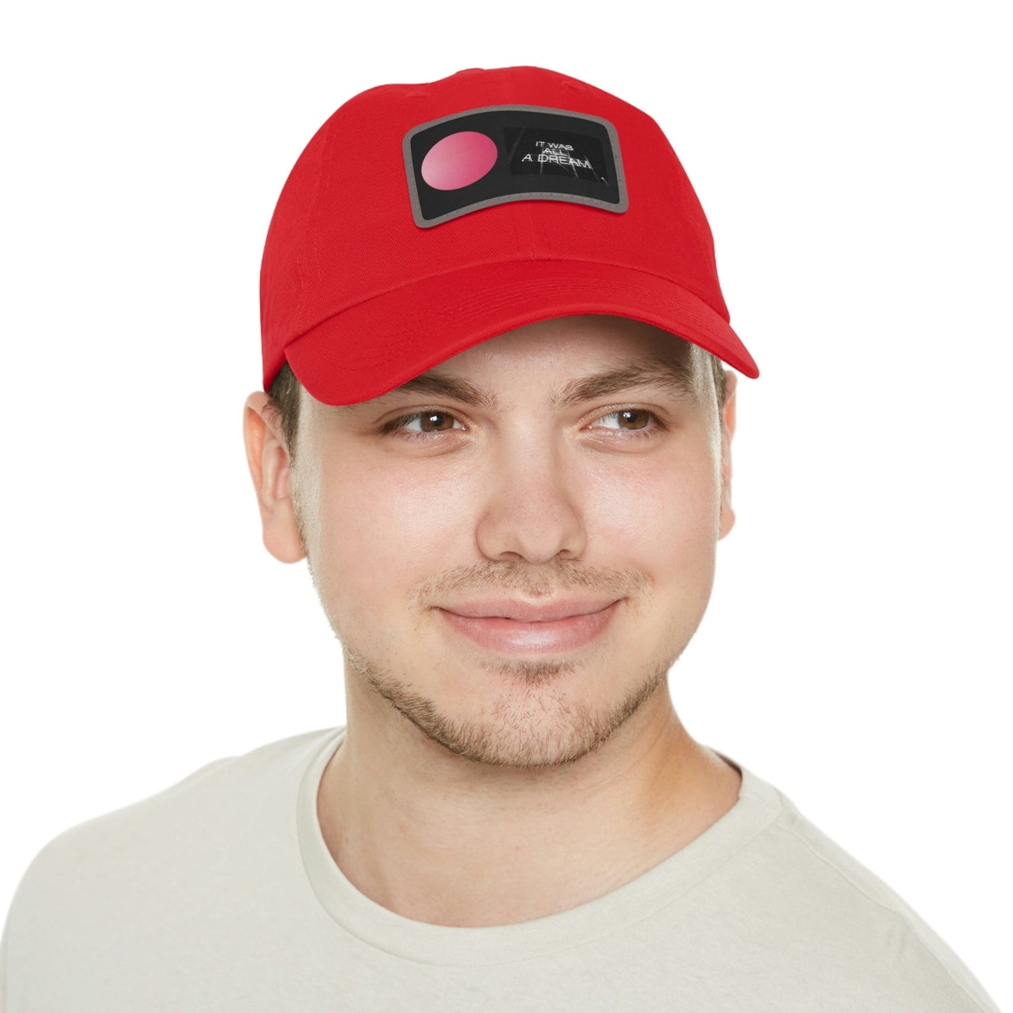 Printify Hats Dad Hat with Leather Patch (Rectangle)