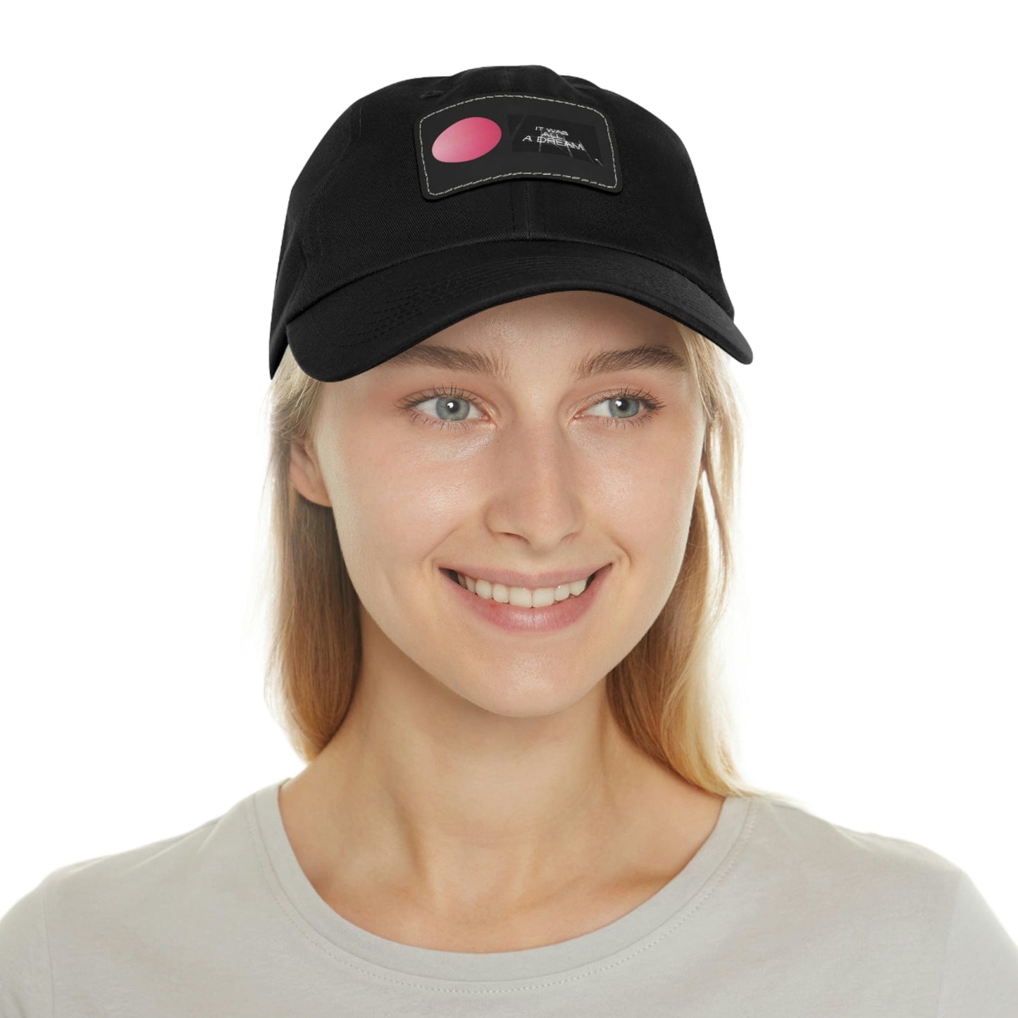 Printify Hats Dad Hat with Leather Patch (Rectangle)