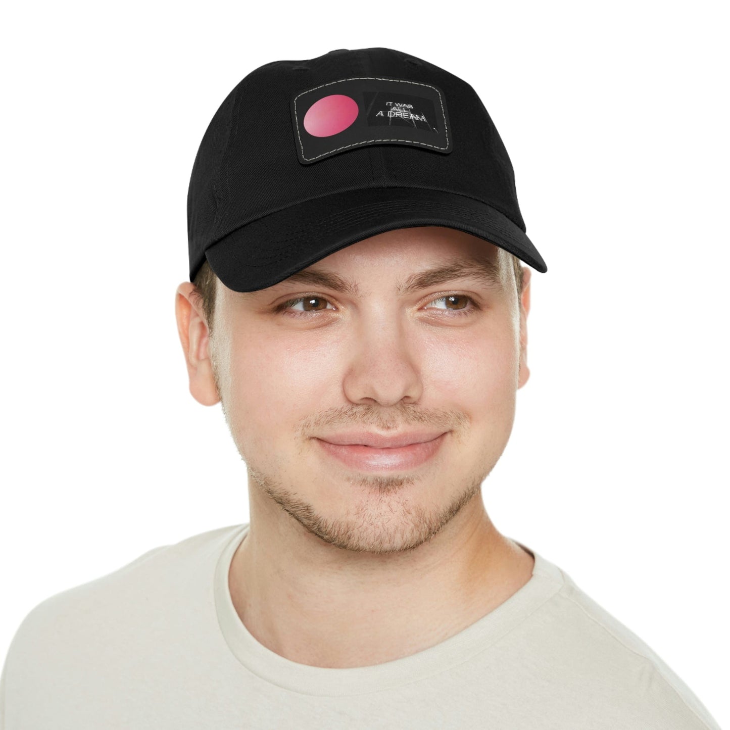 Printify Hats Dad Hat with Leather Patch (Rectangle)