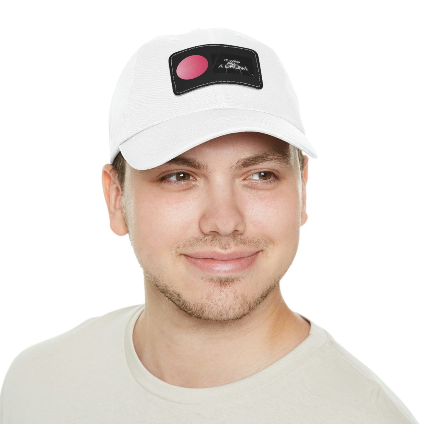 Printify Hats Dad Hat with Leather Patch (Rectangle)