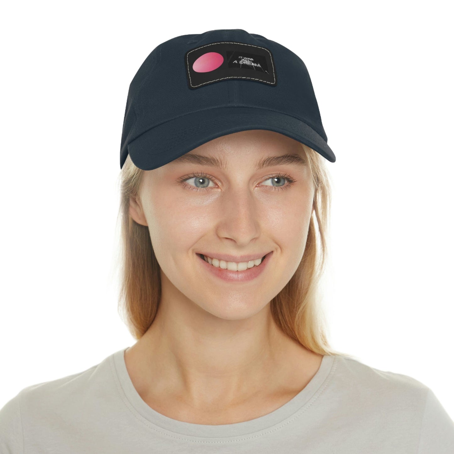 Printify Hats Dad Hat with Leather Patch (Rectangle)