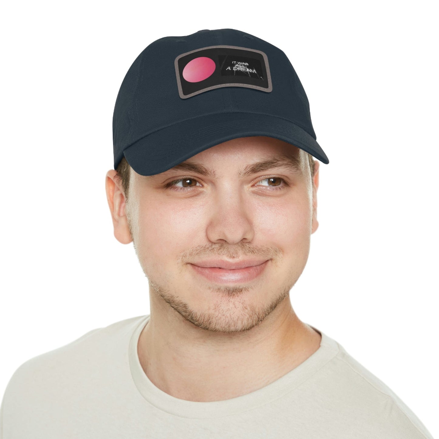 Printify Hats Dad Hat with Leather Patch (Rectangle)
