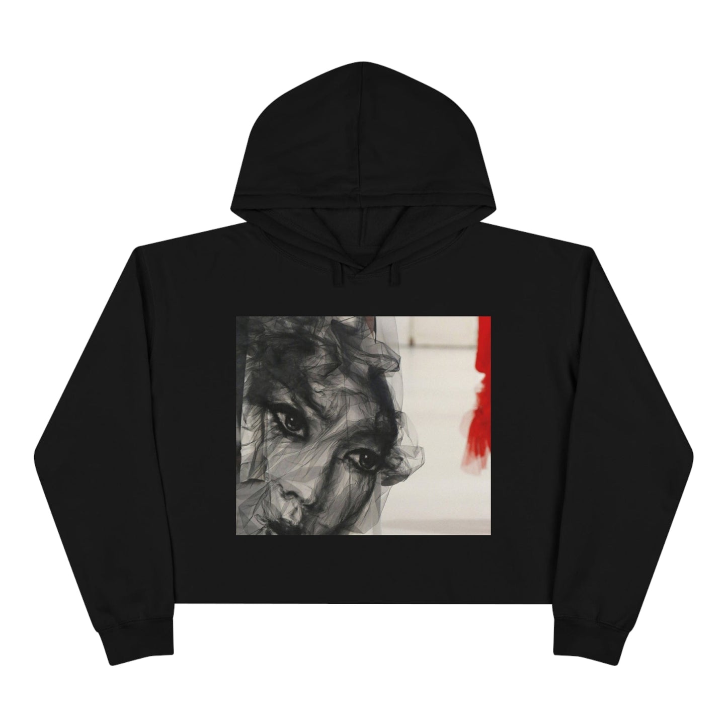 Printify Hoodie Black / XS Crop Hoodie