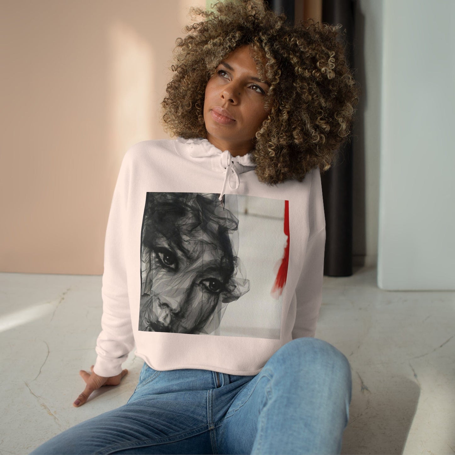 Printify Hoodie Crop Hoodie