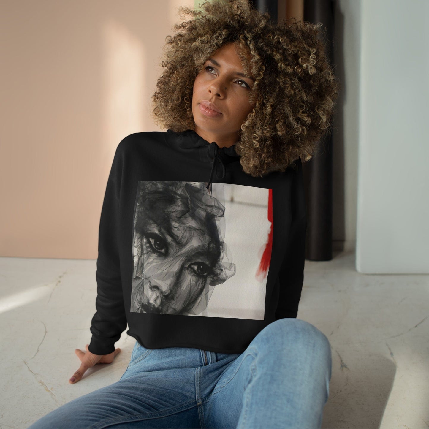 Printify Hoodie Crop Hoodie