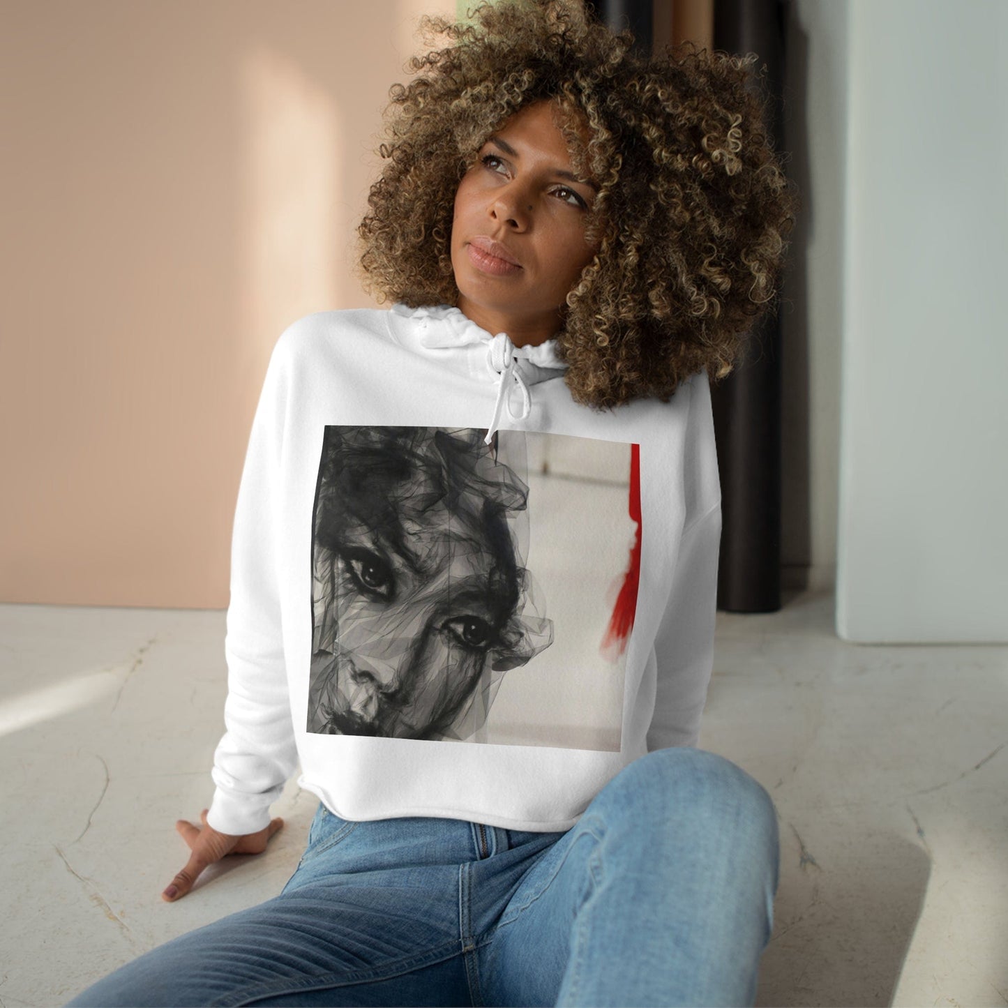 Printify Hoodie Crop Hoodie