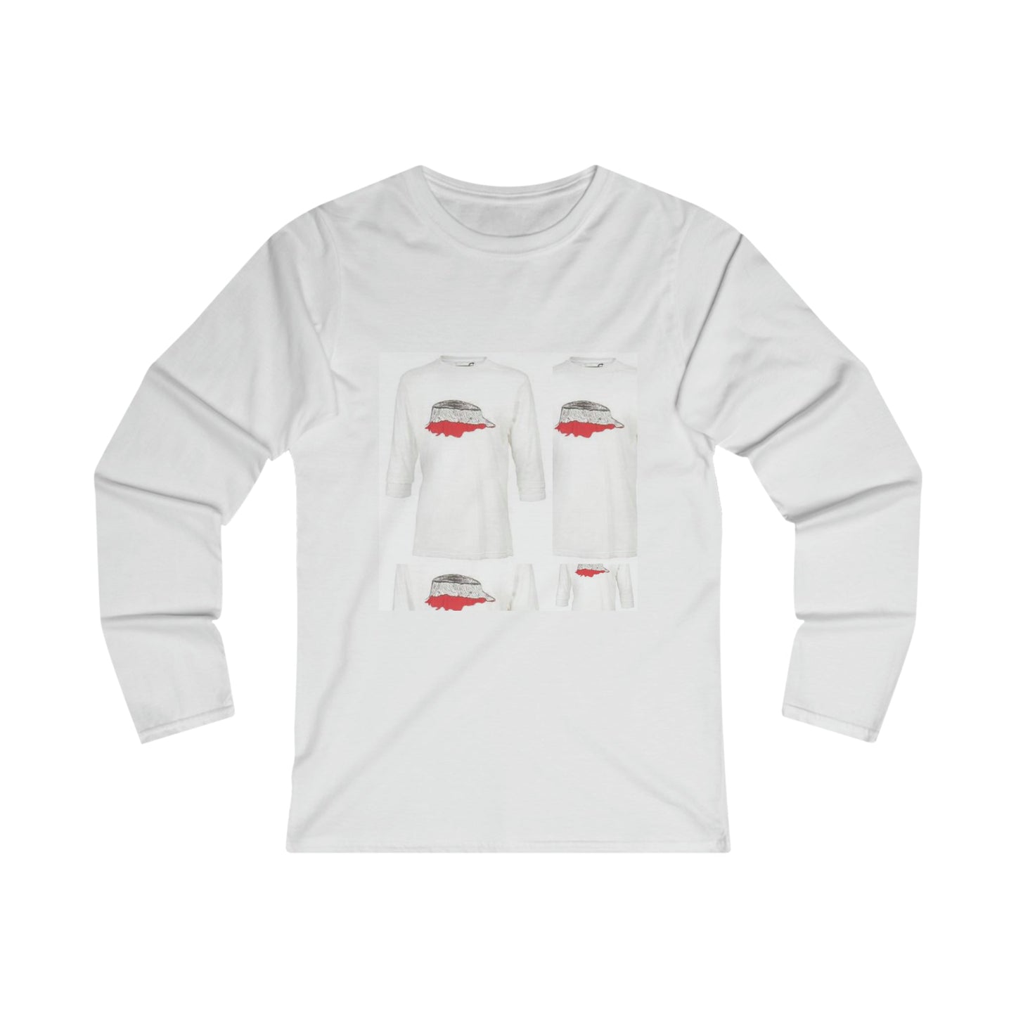 Printify Long-sleeve S / White Women's Fitted Long Sleeve Tee