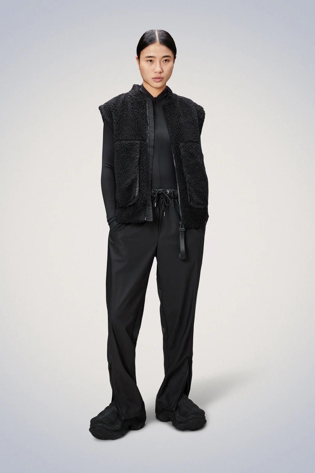 Pants RAINS Rain Pants Slim Light Gray
