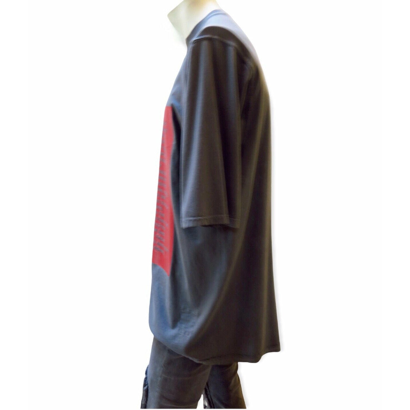 Men T-Shirt Rick Owens DRKSHDW Jumbo Printed Tee Dark Slate Gray