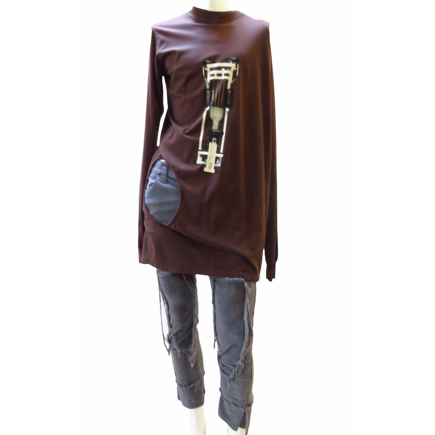 Shirts & Tops Rick Owens DRKSHDW Subhuman Long Sleeve Tee Dark Slate Gray